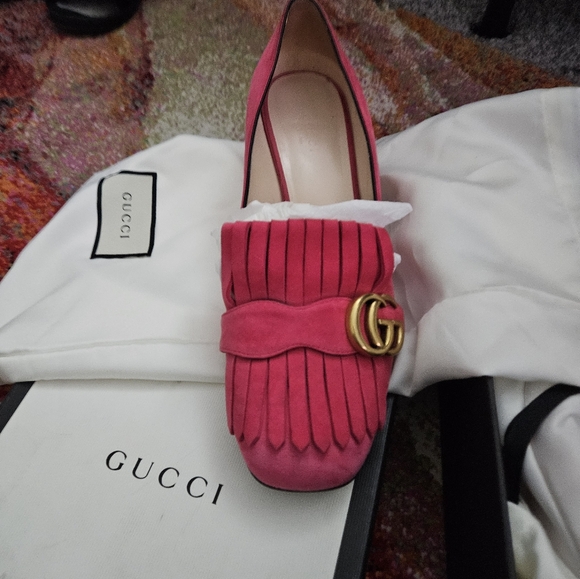 Gucci Marmont loafers hot pink size 39.5 - Picture 12 of 16